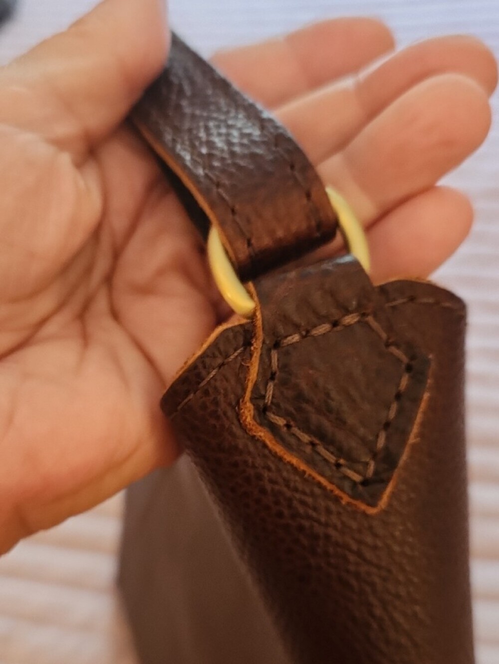 Portland Leather Shoulder Bag in Dark Brown Coldbrew Color Small Naomi - Picture 3 of 12